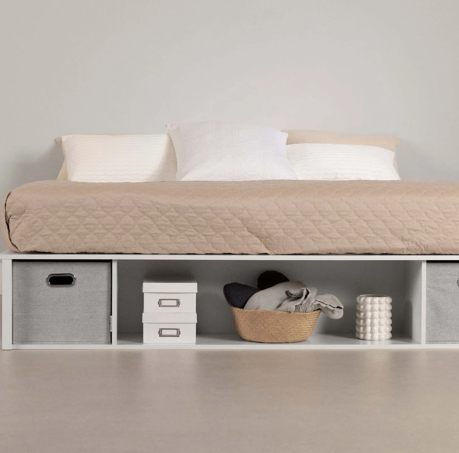 Très grand lit plateforme avec paniers de rangement (78") - South Shore