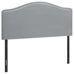 Tête de lit - double - bordure à têtes de clou, forme arquée, panneau rembo - Monarch