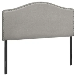 Tête de lit - double - bordure à têtes de clou, forme arquée, panneau rembo - Monarch