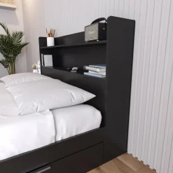 Tête de lit avec rangement, double - Nexera