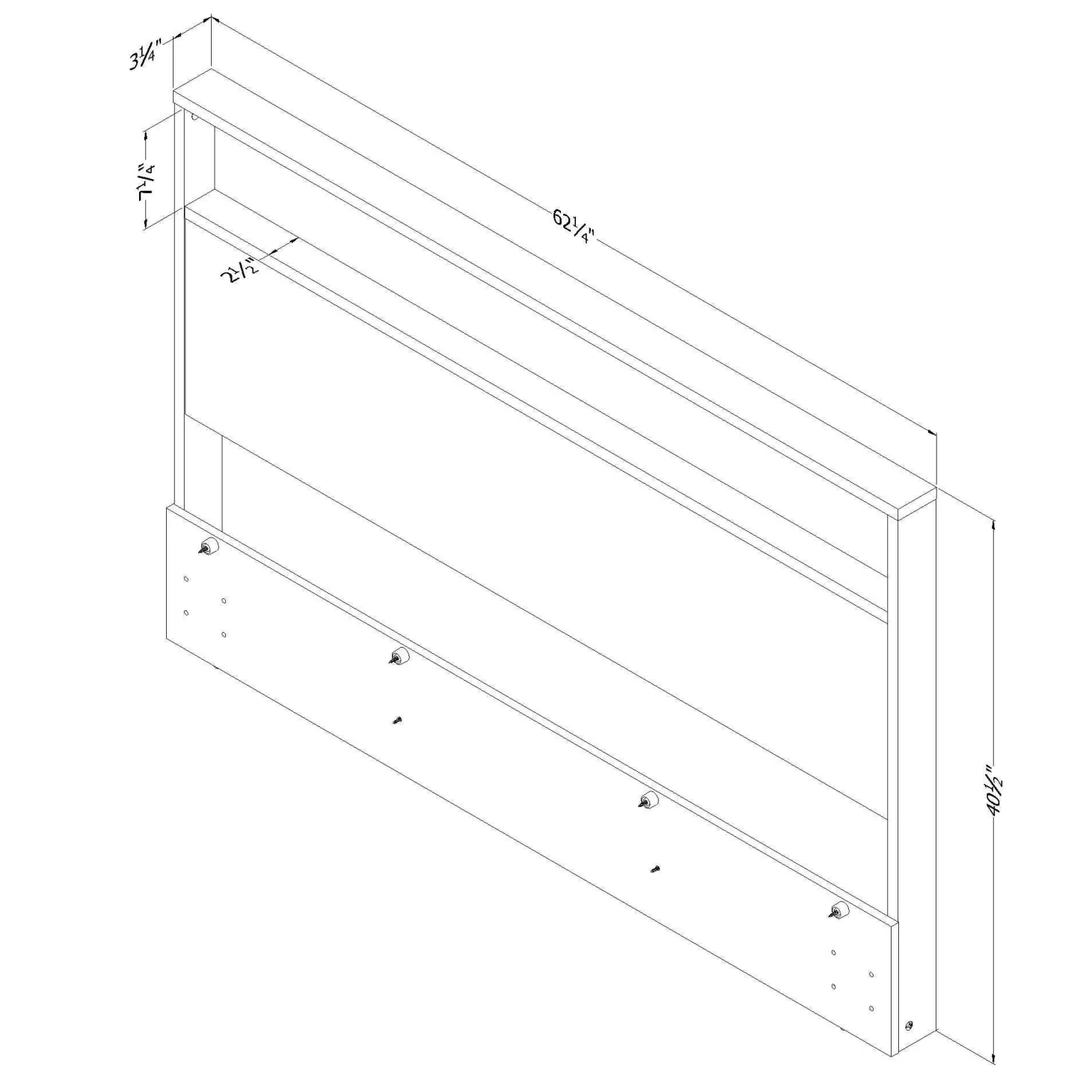 Tête de lit avec tablette (54"/60") - South Shore