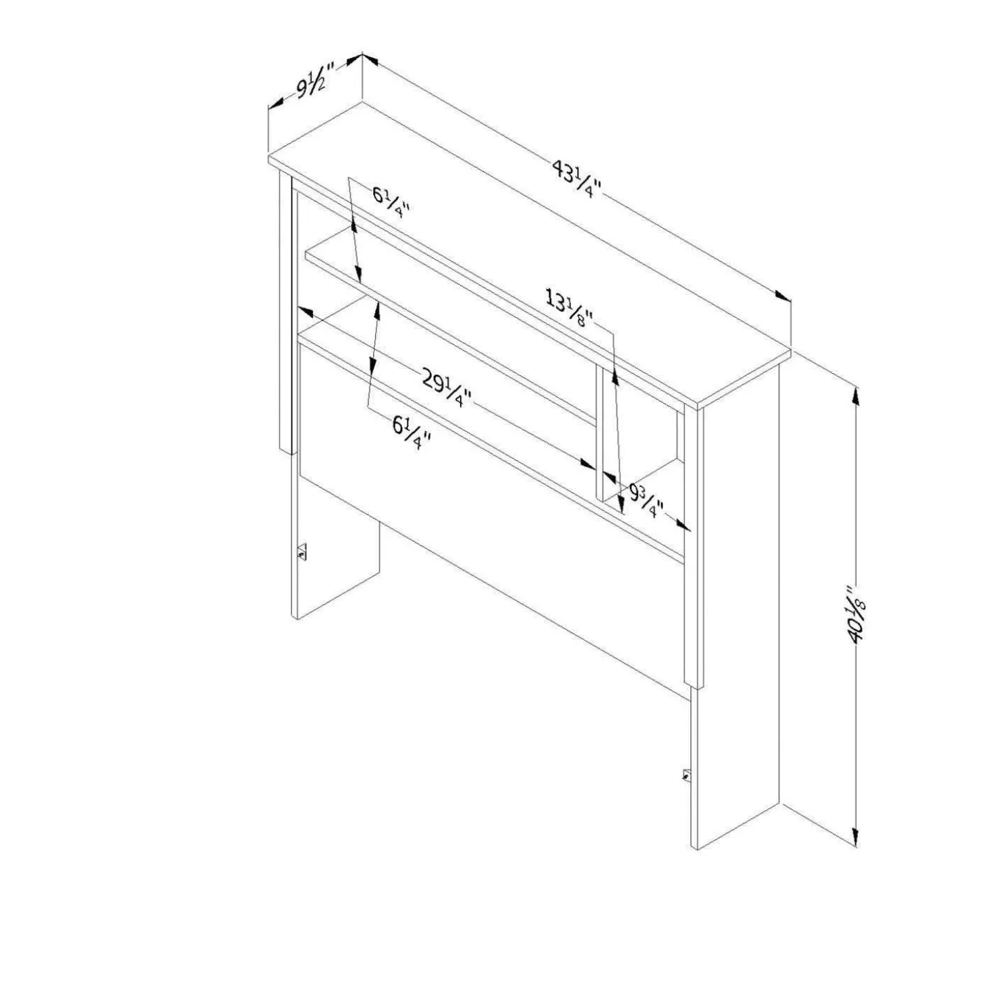 Tête de lit biblio simple 39" - South Shore