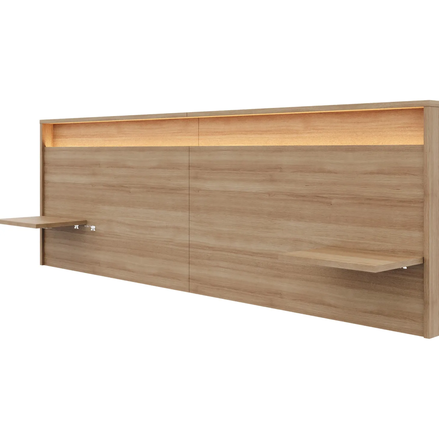 Tête de lit queen (60") avec lumières et étagères - Nexera