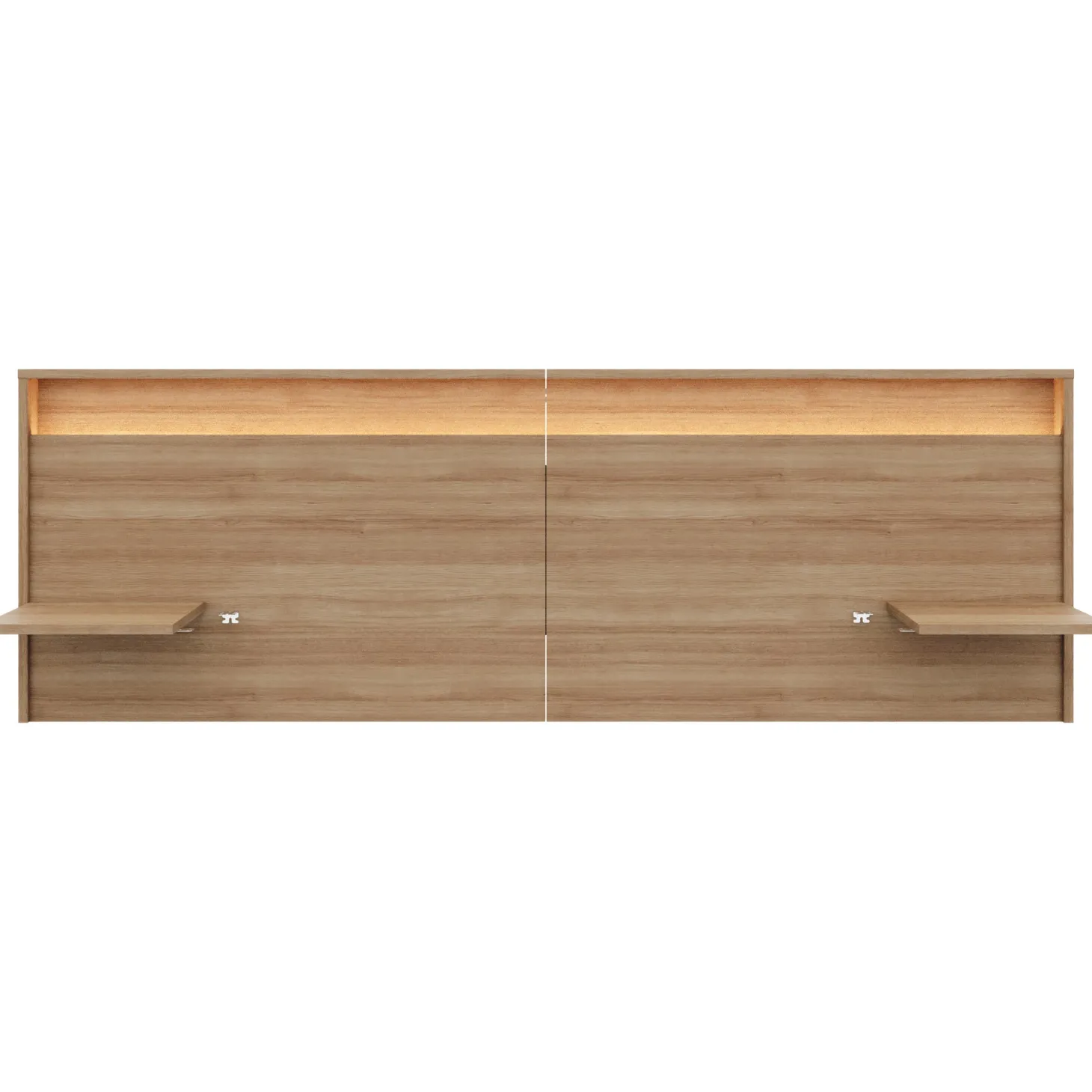 Tête de lit queen (60") avec lumières et étagères - Nexera