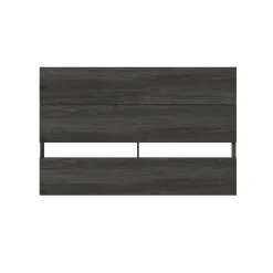 Tête de lit queen effet de planches, gris écorce - Nexera