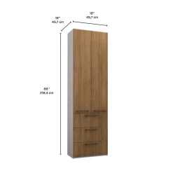 Unité de rangement - brun